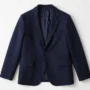 Architectural Navy Wool Blazer