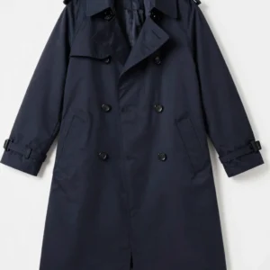 Minimalist Navy Trench Coat