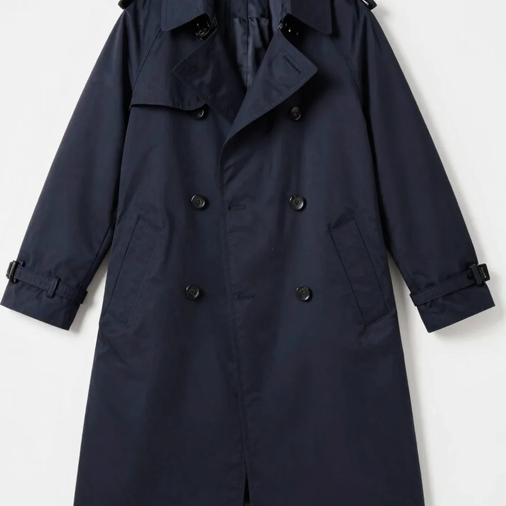 Minimalist Navy Trench Coat